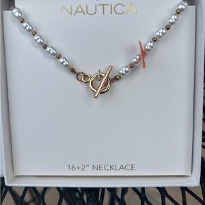 Nautica Pearl and Gold Women's Necklace